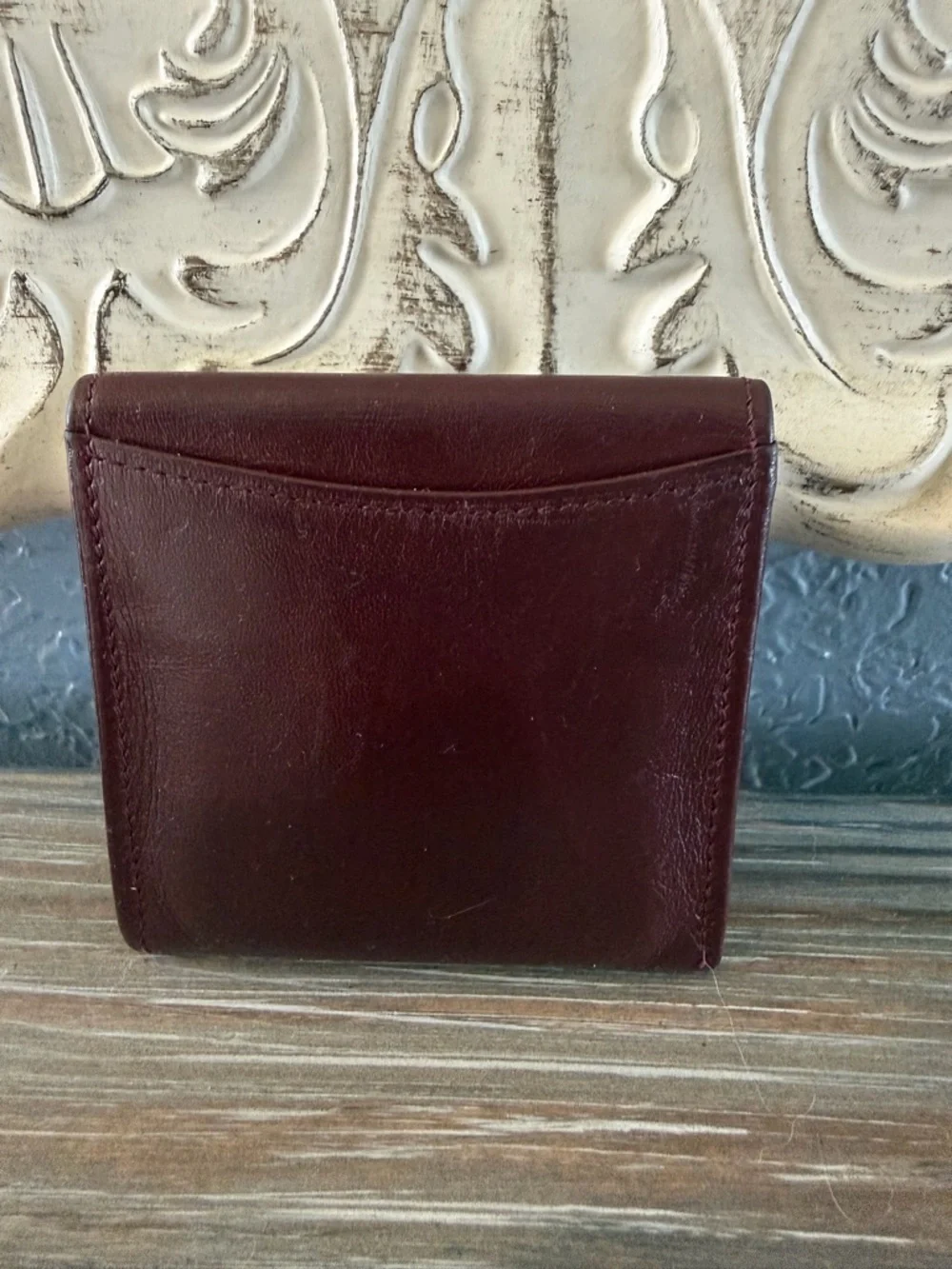 Cartier coin case square purse / wallet Must de Bordeaux 73184184